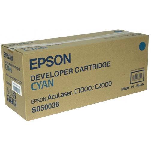 Картридж Epson S050036 для Epson AcuLaser C1000, C2000, C2000PS, оригинальный, (голубой, 6000 стр.) 8383-01 850540 1