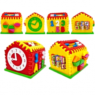 Развивающая игрушка "Домик-сортер" с часами и счетами Kinderway