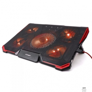Crown CROWN Подставка для ноутбука CMLS-k330 RED ( до 19" Размер 410*292*29мм , кулеры: D140mm*1+ D80mm*4,,красная led подсветка, регулятор скорости, 7 уровней наклона)