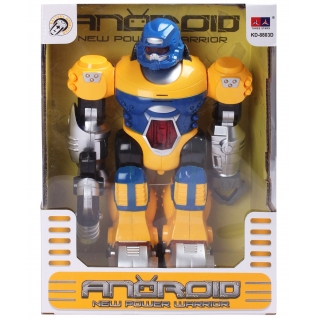 Интерактивный робот (свет, звук), желто-синий, 25 см Junfa Toys
