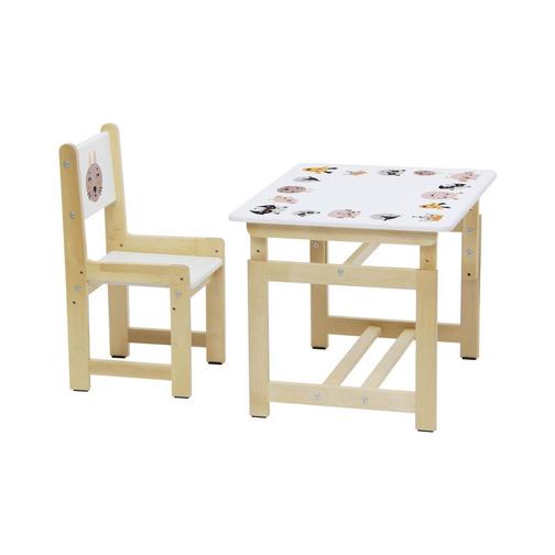 Столик и стульчик Polini Комплект растущей детской мебели Polini kids Eco 400 SM 68х55 см 42746257 35
