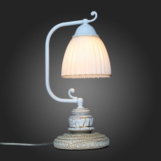 Настольная лампа St Luce Белый с эфектом старения/Белый с золотом E27 1*40W