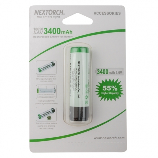 Nextorch Аккумулятор Nextorch 18650 Li-Ion 3.6 В 3.400 мАч. 8917338
