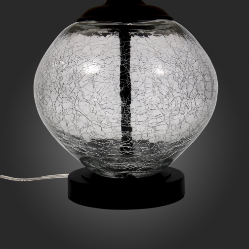 Настольная лампа St Luce Коричневый, Прозрачное стекло с трещинами/Бежевый E27 1*60W (и 37397112