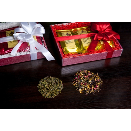 Китайский чай набор - Ассорти Подарочный набор в коробке золото Набор ассорти No name 37697972 1