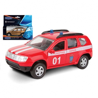 Модель автомобиля Renault Duster - Пожарная охрана, 1:38 Autotime