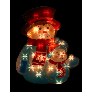 Гирлянда-панно "Снеговик со снеговичком", 30 ламп, 37 х 45 см Snowmen
