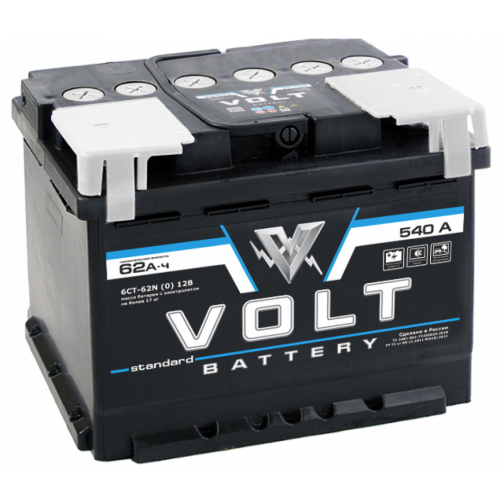 Аккумулятор VOLT STANDARD 6CT- 62NR 62 Ач (A/h) обратная полярность - VS 6201 VOLT VS 6CT - 62 NR 2060668