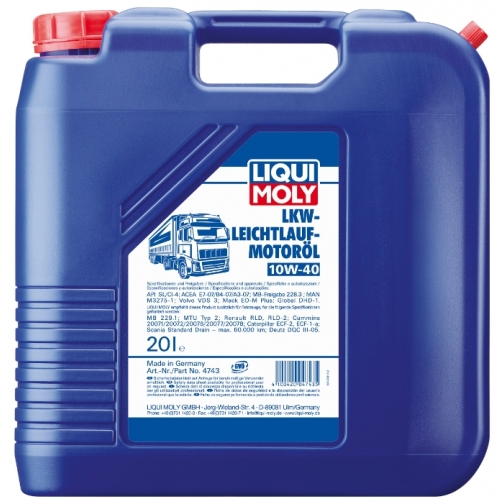 Моторное масло LIQUI MOLY LKW-Leichtlauf-Motoroil Basic 10W-40 20 литров 5926723