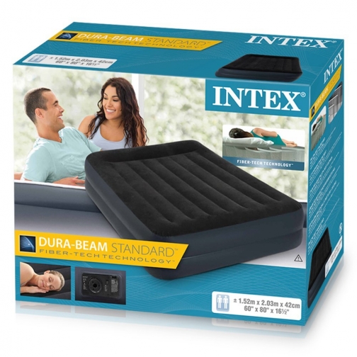 Надувной матрас-кровать Pillow Rest Raised Bed со встроенным электронасосом Intex 37711761 2