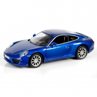 Инерционная машинка Porsche 911 Carrera S, синий металлик, 1:32 RMZ City