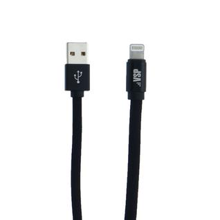USB дата-кабель BoraSCO B-34451 в нейлоновой оплетке 3A Lightning (1.0 м) Черный