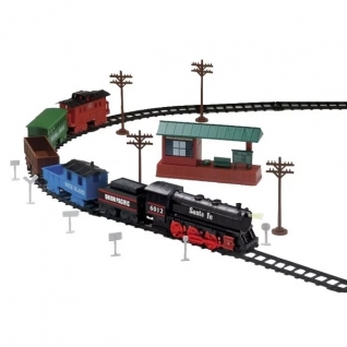 Наборы игрушечных железных дорог, локомотивы, вагоны Eztec Eztec 63080 Железная дорога SANTA FE SPECIAL TRAIN SET (52 части)