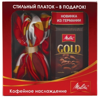 46112/1 Подарочный набор Кофе растворимый "Melitta Gold" 95*10 г с ...