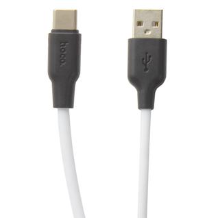 USB дата-кабель Hoco X21 Silicone Type-C (1.2 м) Black & White