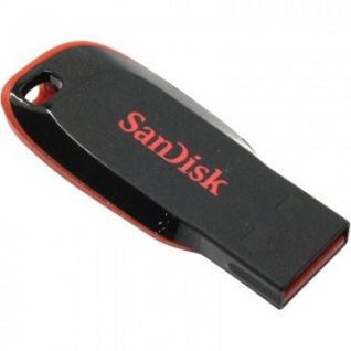 Флеш-память SanDisk Cruzer Blade, 16Gb, USB 2.0, черно-кр, SDCZ50-016G-B35