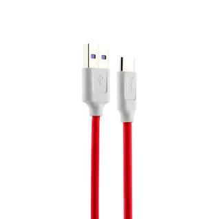 USB дата-кабель Hoco X11 Rapid Type-C 5A (1.2м) White&Red