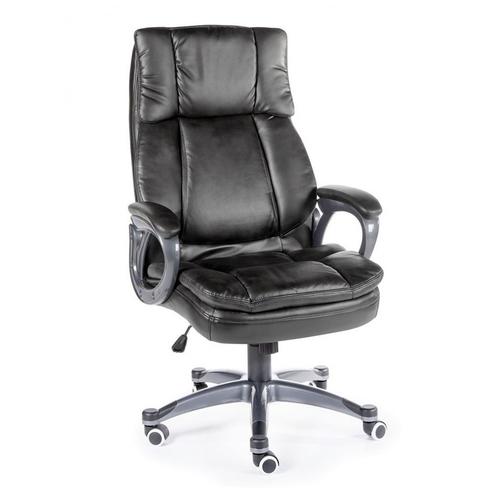 Кресло для руководителя /Мэдисон/(black) серый пластик/черная экокожа NORDEN Chairs 42859360