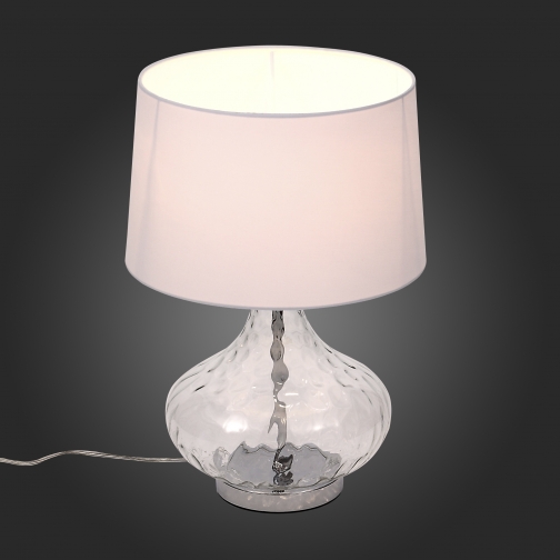 Настольная лампа St Luce Хром, Прозрачный/Белый E27 1*60W 37397103 3