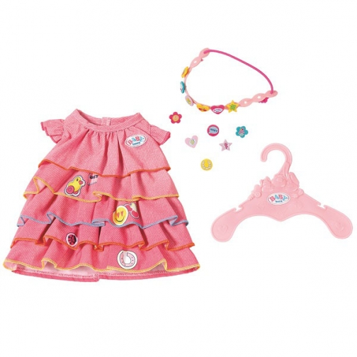 Одежда для куклы Zapf Creation Zapf Creation Baby born 824-481 Бэби Борн Платье и ободок-украшение 37605564
