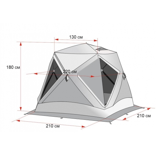 Зимняя палатка ЛОТОС Куб 3 Компакт Lotos 37560590 6