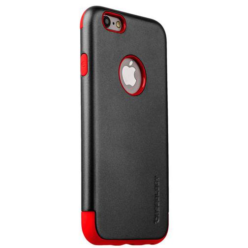 Накладка Caseology противоударная для iPhone 6S/ 6 (4.7) (вид 1) серый пластик-красный силикон 42453125
