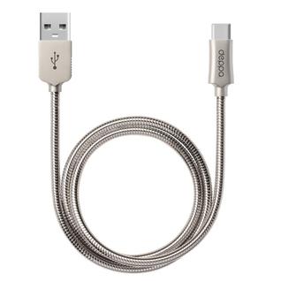 USB дата-кабель Deppa Metal USB - Type-C алюминий D-72274 (1.2м) стальной