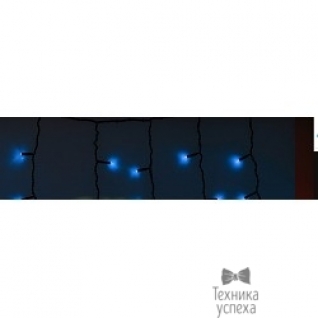 Neon-night NEON-NIGHT (255-133) Гирлянда Айсикл (бахрома) светодиодный, 4,8 х 0,6 м., черный провод, 220В, диоды синие