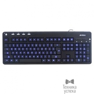 A-4Tech Keyboard A4Tech KD-126-1 USB (Черный+синяя подсветка)
