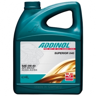 Моторное масло Addinol Superior 040 (ранее Ultra Light MV 046) 0W40 4л