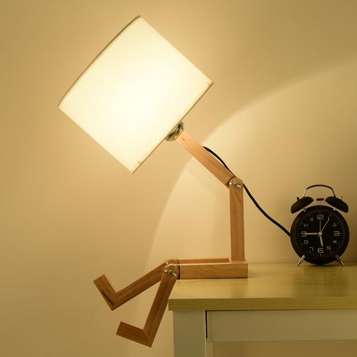 Настольная деревянная лампа-ночник GX-L19 (Светлое дерево) Gsmin 42784580 2