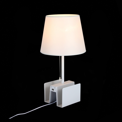 Настольная лампа c USB St Luce Белый/Белый E14 1*40W 37396906 1