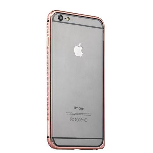 Бампер металлический COTEetCI для iPhone 6s Plus/ 6 Plus (5.5) - (CS1988-MRG) Розовое золото с розовыми кристаллами 42531253