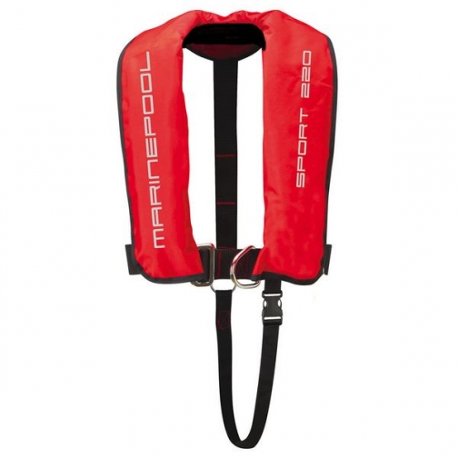 Marinepool Автоматический спасательный жилет Marinepool ISO 220N SPORT 5002462 красный 1206075