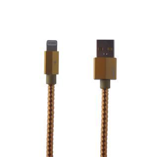 USB дата-кабель Remax Gefon Series Cable (RC-110i) LIGHTNING 2.4A круглый (1.0 м) Золотой
