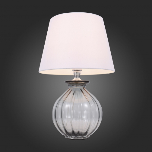Настольная лампа St Luce Хром, Дымчатый/Белый E27 1*60W 37397118 1