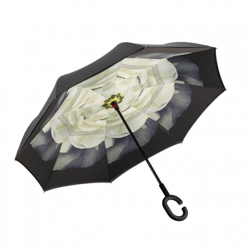Обратный зонт наоборот Антизонт Белый пион Umbrella 37697875 3