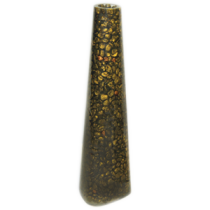 Подсвечник для тонкой свечи"Fondali", 22 см, Кварц окрашеный, золотой перламутр