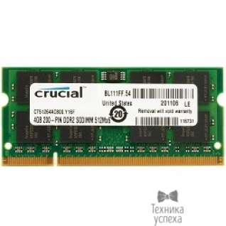 Crucial Crucial DDR2-800 (PC2-6400) 4GB SO-DIMM CT51264AC800