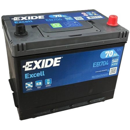 Аккумулятор легковой Exide Excel EB704 70 Ач 38050931