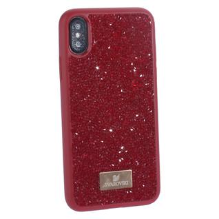 Чехол-накладка силиконовая со стразами SWAROVSKI Crystalline для iPhone XS/ X (5.8") Красный