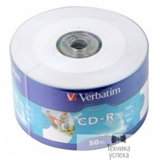 Verbatim Verbatim Диски CD-R 80min, 700mb, 52x Shrink/50 Ink Print 43794