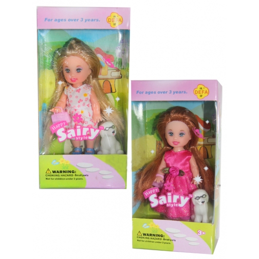 Кукла Happy Sairy Style с собачкой и аксессуарами, 10 см Defa Lucy 37709029 2