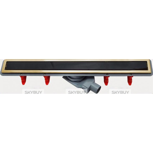 Душевой лоток Pestan Confluo Premium Gold Black Glass Line 850 черное стекло/позолоченная сталь 38052554