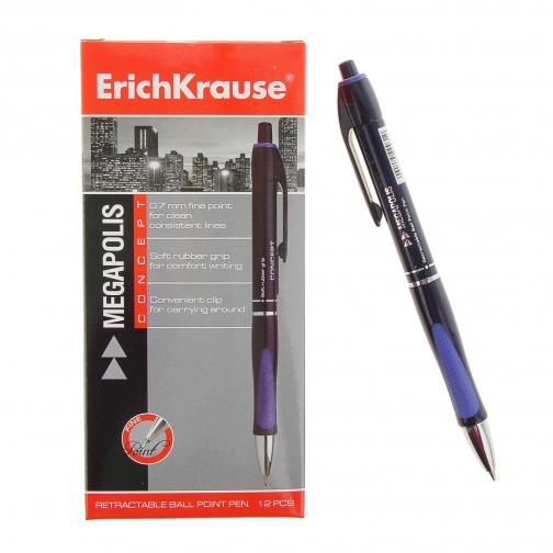 Автоматическая шариковая ручка Megapolis Concept, синяя Erich Krause 37709460 1