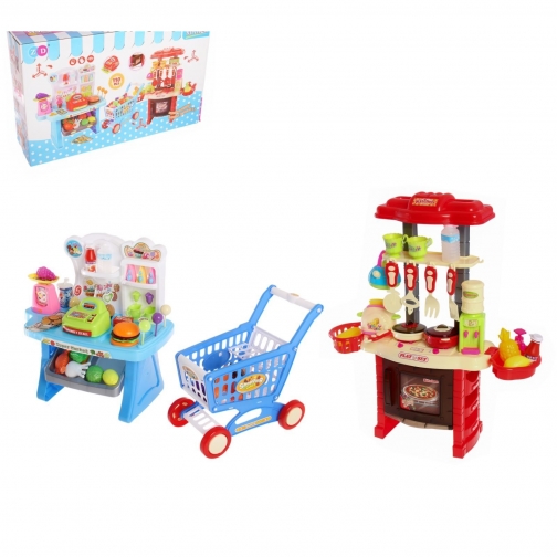 Игровой набор Mini Kitchen - Кухня и магазин (свет, звук) 37738271