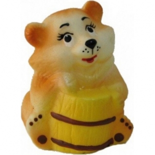 Резиновая игрушка "Медвежонок с бочкой", 7 см ЗАО ПКФ "Игрушки"