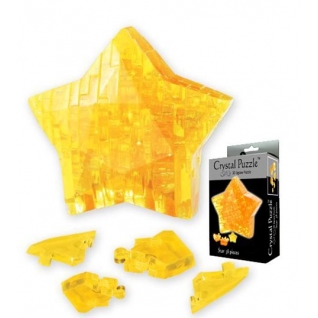 Кристальный 3D-пазл "Желтая звезда", 38 элементов Crystal Puzzle