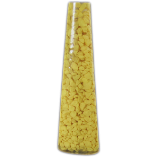 Подсвечник для тонкой свечи"Fondali", 22 см, Кварц окрашеный, желтый