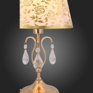 Настольная лампа St Luce Золото, Прозрачный/Бежевый, Золото E14 1*40W
